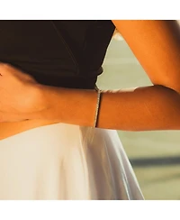 Sterling Silver Square Rectangular Tennis Bracelet