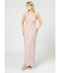 Beauut Women's Embellished Sequin Beaded Maxi Dress