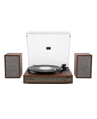 Victrola Harmony Bluetooth Turntable System with Speakers, Walnut