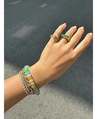 seree Lavender field Beaded jade bracelet