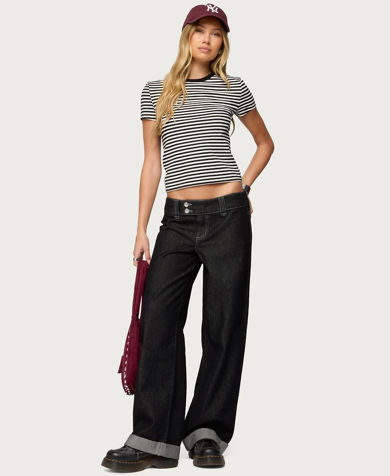 Edikted Women's Nessie Striped T Shirt