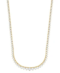 Macy's Diamond (3 ct. t.w.) Necklace in Sterling Silver with Micron Plating