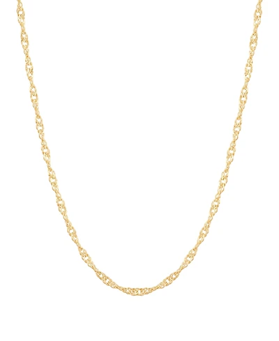 Macy's Solid Singapore Chain Necklace in 14K Yellow Gold