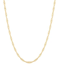 Macy's Solid Singapore Chain Necklace in 14K Yellow Gold