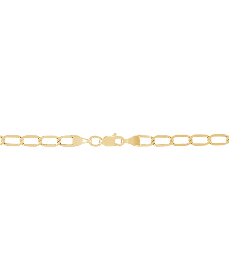 Macy's Hollow Curb Chain Necklace in 10K Yellow Gold