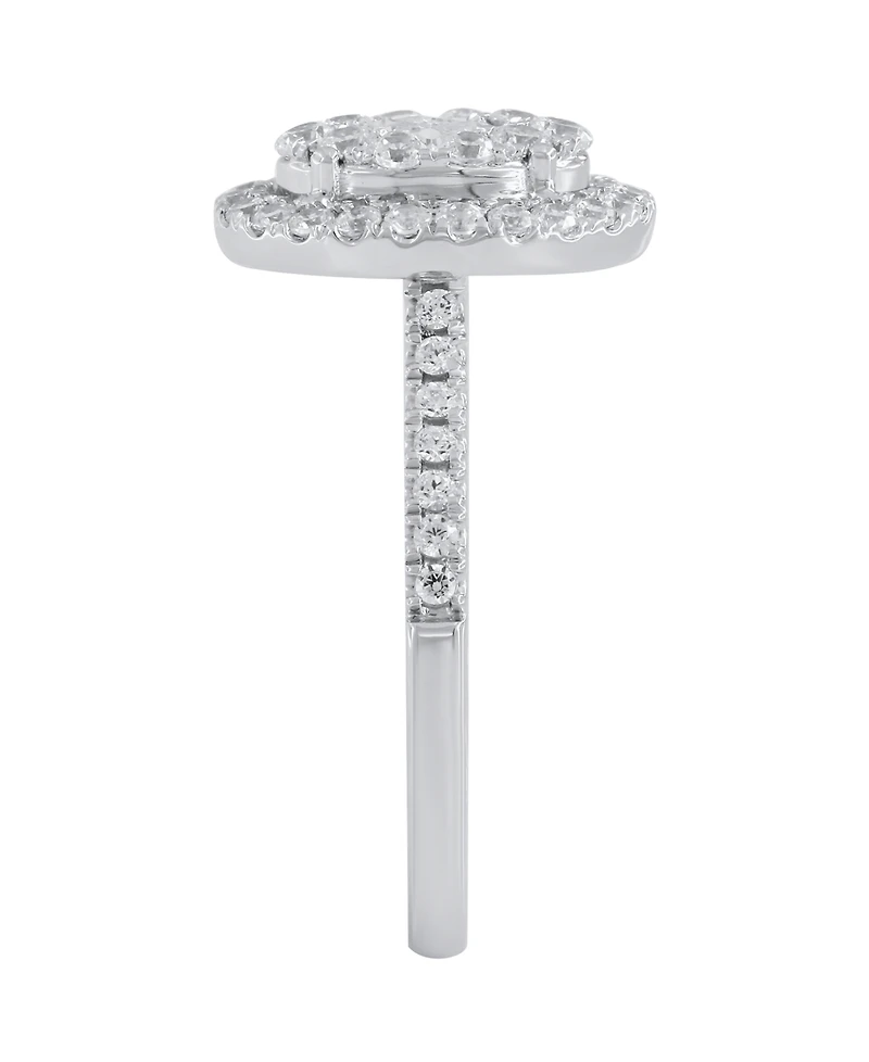 Macy's Diamond Halo Ring (1 ct. t.w.) in 10k White Gold