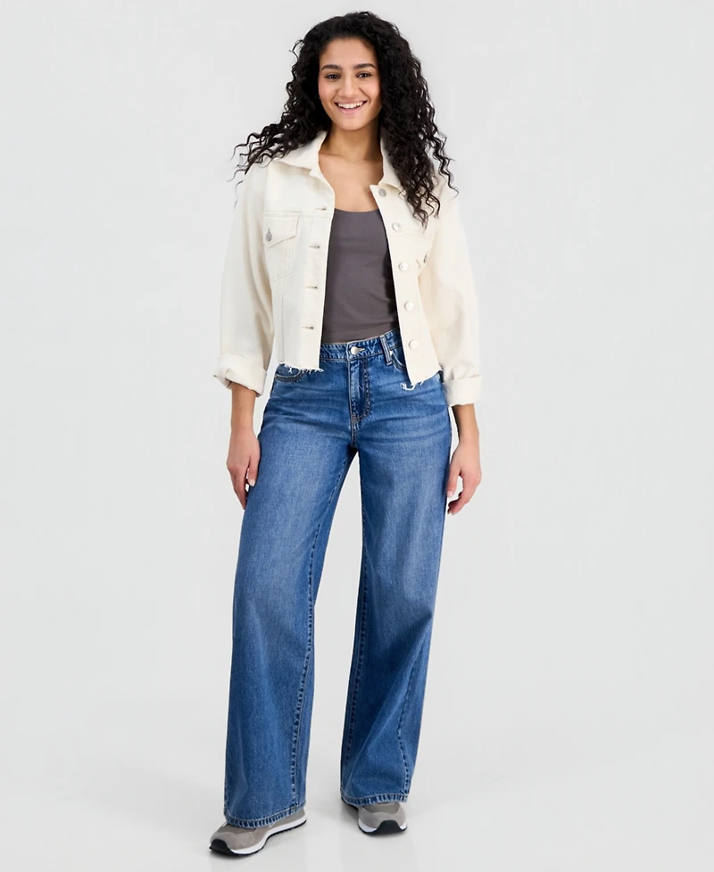Celebrity Pink Juniors' Baggy Wide-Leg Jeans