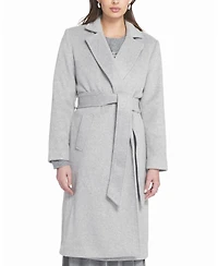 Elle Collection Women's Melton Wrap Coat Belted/Wrap