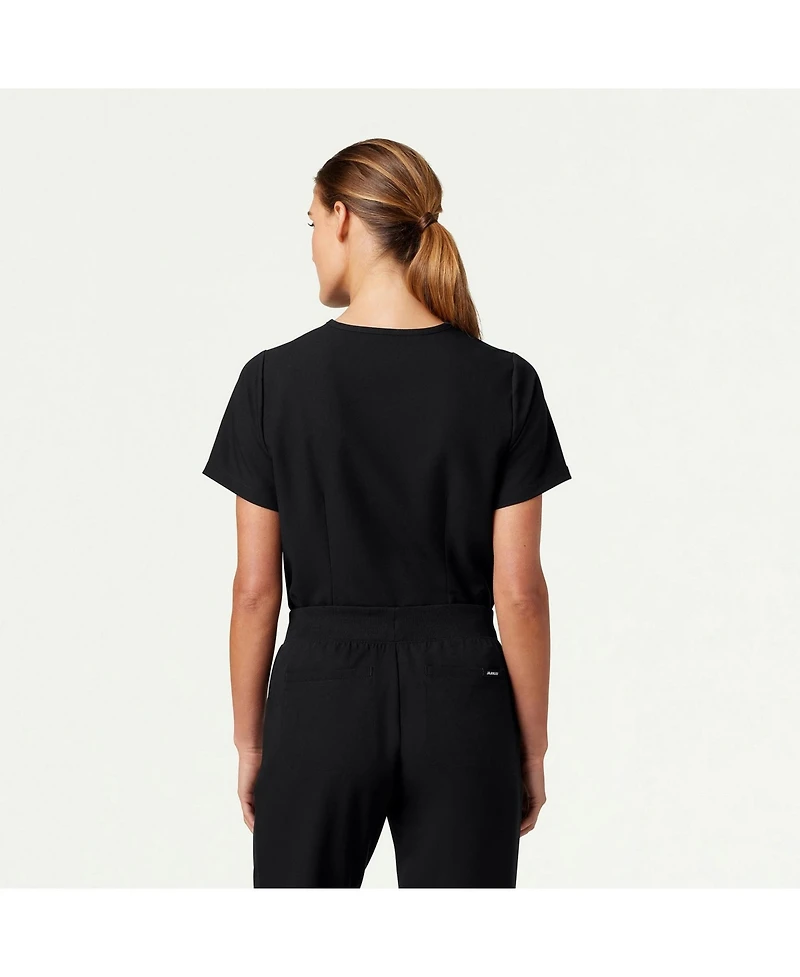 Jaanuu Plus Rhena 1-Pocket Classic V-Neck Scrub Top