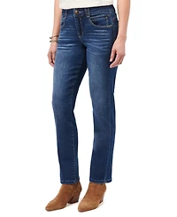 Democracy Petite "Ab"solution Straight-Leg Jeans