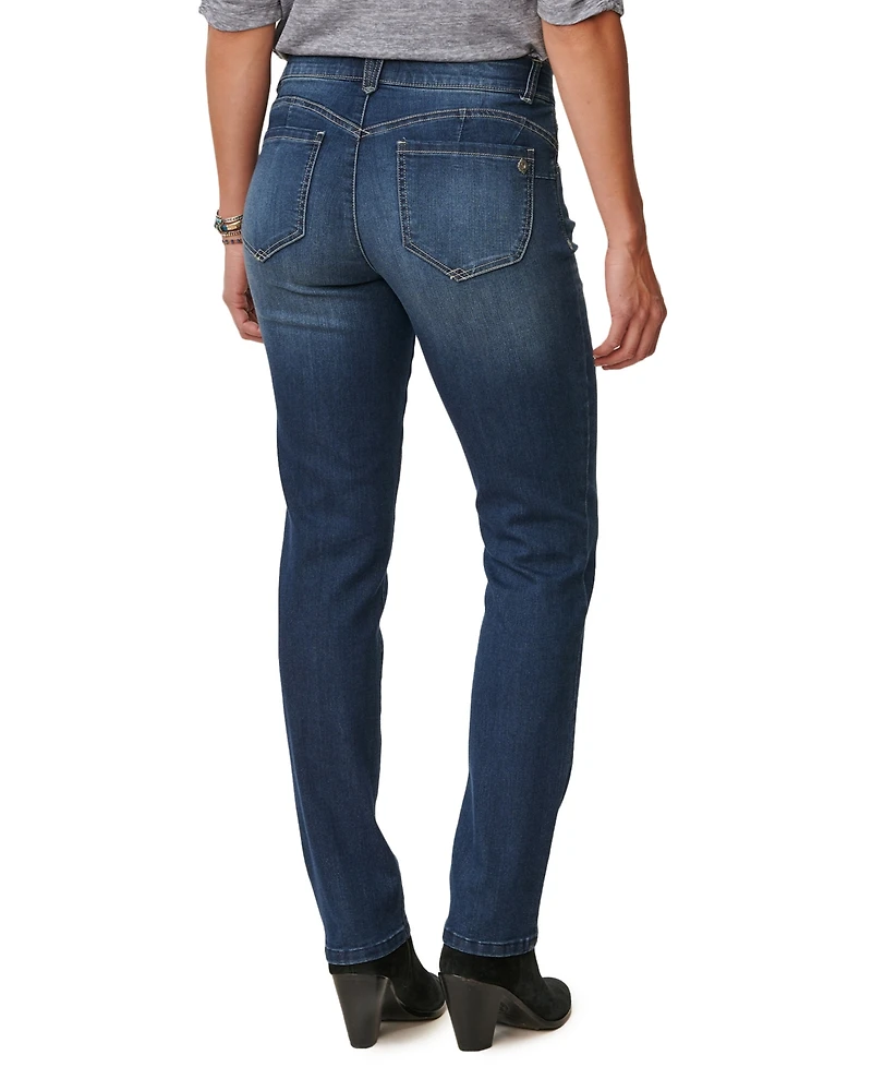 Democracy Petite Ab Solution High-Rise Straight Leg Jeans