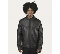 Frye Men's Modern Cafe Racer Leather Jacket