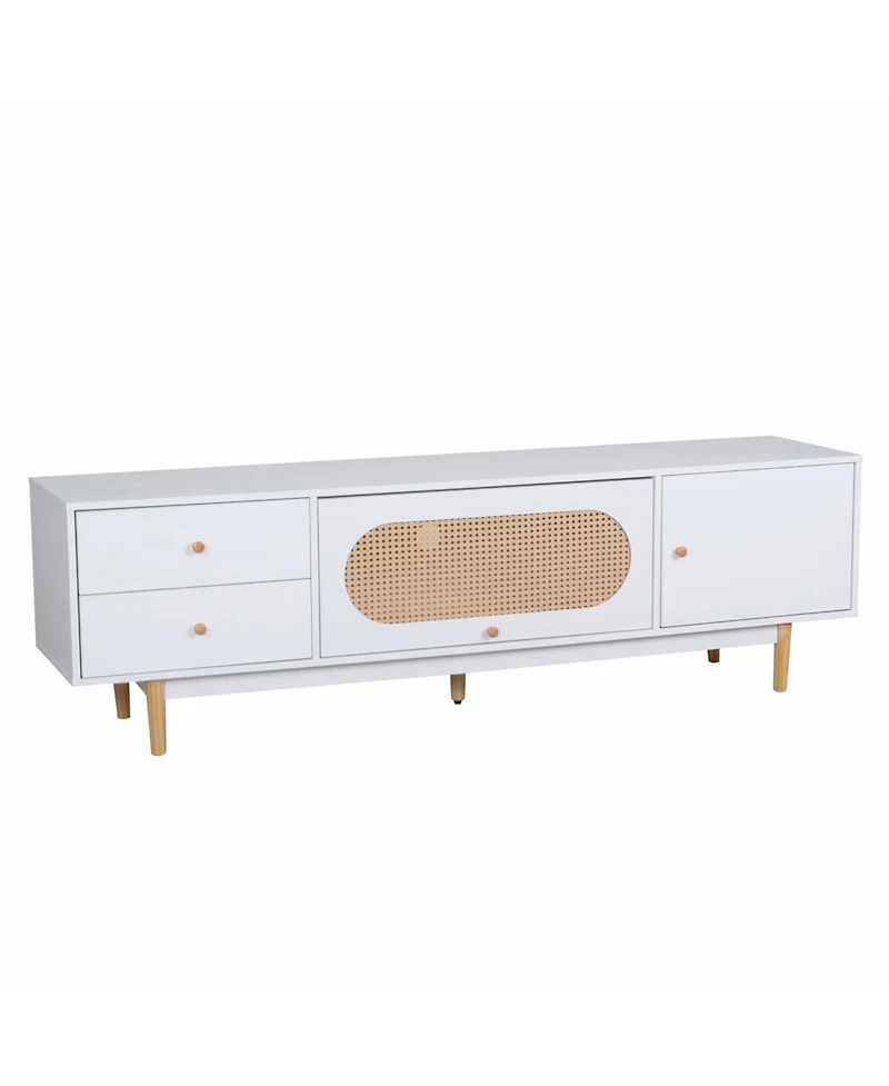 Streamdale Furniture Streamdale 70" Tv Stand for TVs up to 80", Minimalist Console Table with Drawers