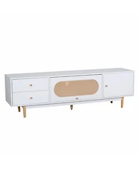 Streamdale Furniture Streamdale 70" Tv Stand for TVs up to 80", Minimalist Console Table with Drawers