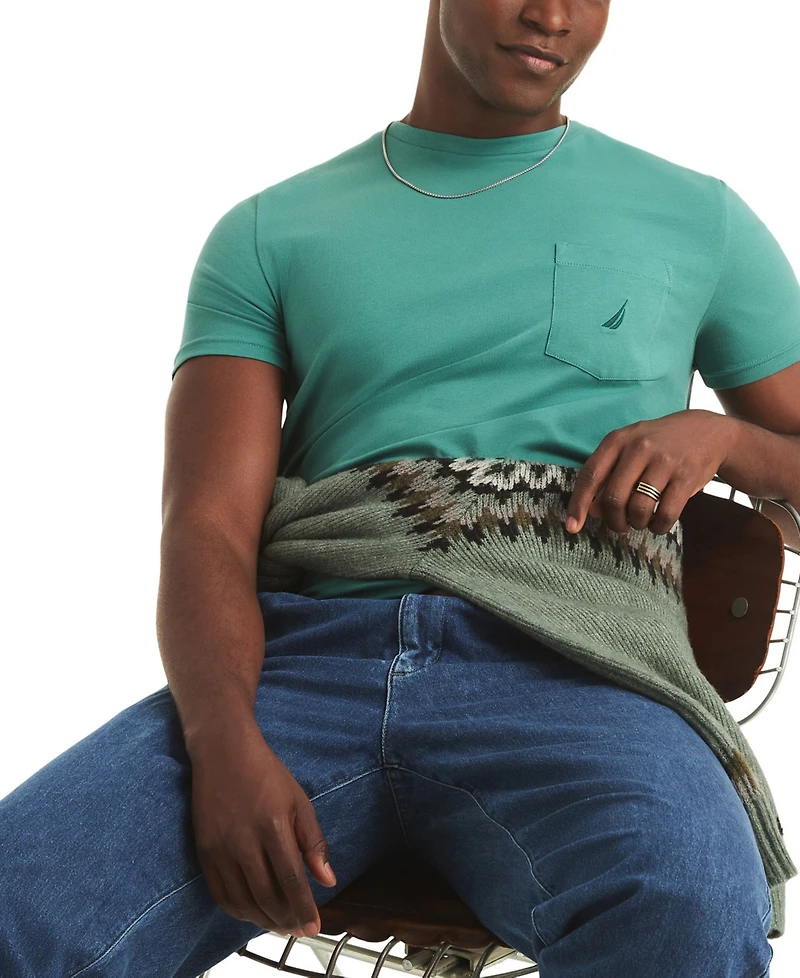 Nautica Men's Classic-Fit Solid Crew Neck Pocket T-Shirt