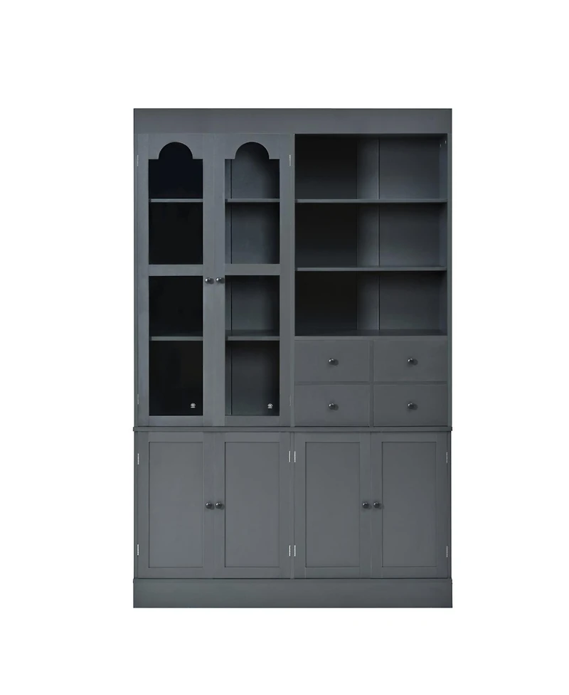 Streamdale Freestanding Buffet with Hutch - Blue, 47.2x15.7x75in