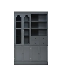 Streamdale Freestanding Buffet with Hutch - Blue, 47.2x15.7x75in
