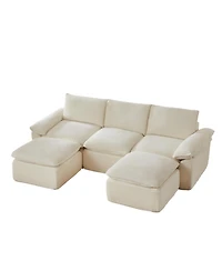 Streamdale Furniture Modern Corduroy Cloud Sofa, Freely Combined