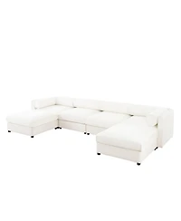 Streamdale Furniture Streamdale Modular Sectional Sofa with Storage, Extra Large U Shaped White Couch