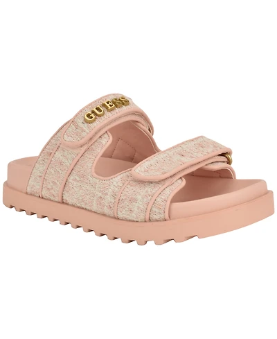 Guess Women's Fabulon Two Strap Sporty Footbed Sandals
