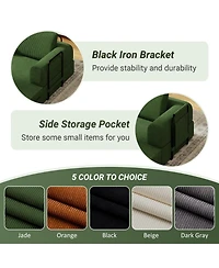 Streamdale Furniture Convertible Sleeper Sofa Bed with Pillow - Corduroy Folding Mattress Couch for Living Room