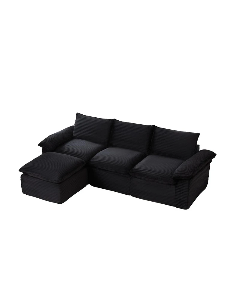 Streamdale Furniture Modern Corduroy Cloud Sofa, Freely Combined