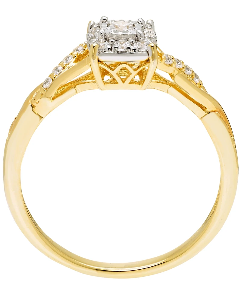 Macy's Diamond Bridal Set (1/4 ct. t.w.) in 10k Two Tone Gold