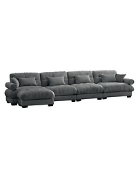 Streamdale Furniture L-Shaped Cloud Sofa, Convertible 4-Seater Modular Couch