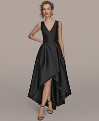 Donna Karan New York Women's Sleeveless Asymmetrical V-Neck Ball Gown