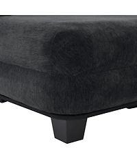 Streamdale Furniture Oversized Chaise Lounge 52.4" Modern Chenille Sofa Bed with Deep Seat, Black