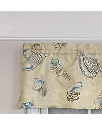 Rlf Home 100% Cotton High Quality Beachbound Tailored Window Valance with 1.5" Rod Pocket 50" W X 12" L