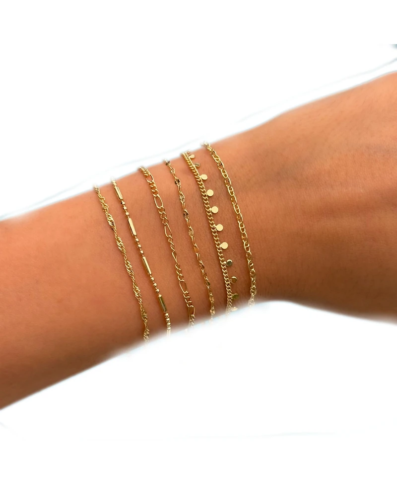 by Adina Eden Shiny Baby Mariner Gold Plated Chain Bracelet