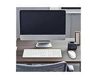 risokeys Wireless Keyboard & Mouse Combo – Full-Size, Silent, 2.4GHz, 2-in-1 Receiver, Compatible with Laptops – White