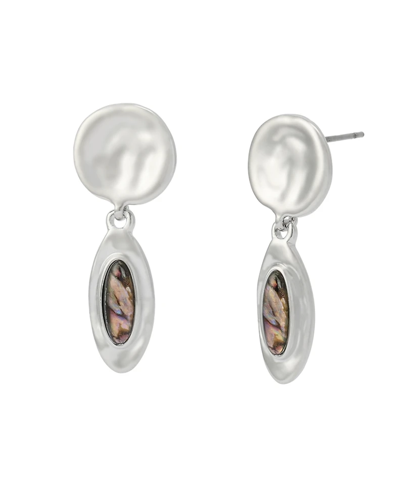 Robert Lee Morris Soho Abalone Textured Drop Earrings