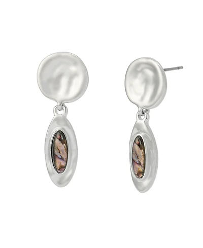 Robert Lee Morris Soho Abalone Textured Drop Earrings