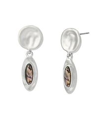 Robert Lee Morris Soho Abalone Textured Drop Earrings