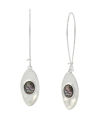 Robert Lee Morris Soho Abalone Textured Dangle Earrings