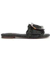 Sam Edelman Women's Bambi Raffia Buckle Slide Sandals