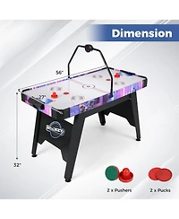 Sugift 56 Inch Air Hockey Table with Led Digital Scoreboard and Powerful 12V Motor.