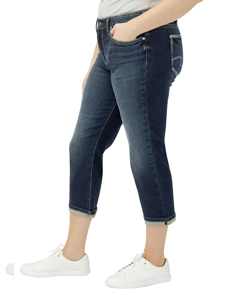 Silver Jeans Co. Plus Suki Mid Rise Curvy Fit Capri