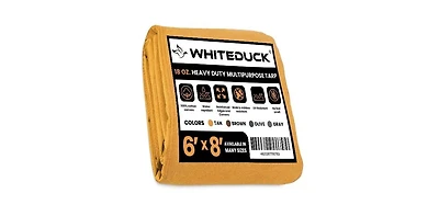 White Duck Outdoors 18 oz. Canvas Tarp 6x8 Tan
