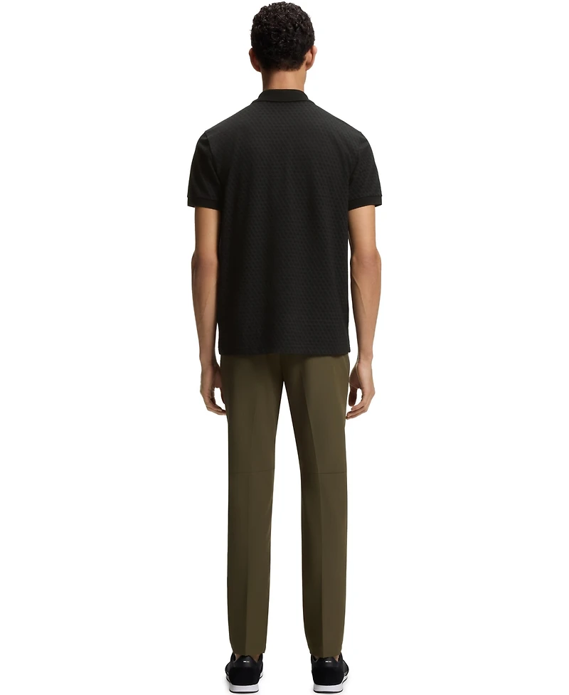 Boss by Hugo Men's Cotton-Pique Printed Pattern Polo Shirt