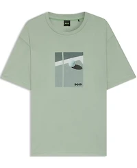 Boss by Hugo Men's Tennis Artwork Pima-Cotton T-Shirt