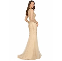 Lara Women's Long Sleeve Lace Mermaid Gown