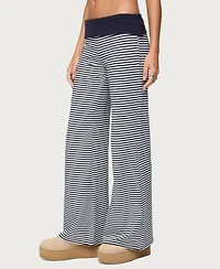 Edikted Womens Meggy Striped Fold Over Pants