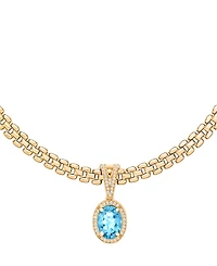 Amethyst (5-3/8 ct. t.w.) & White Topaz (3/4 Panther Link 18" Necklace 14k Gold-Plated Sterling Silver