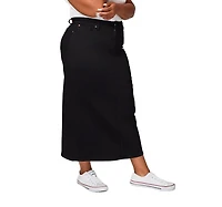 Slink Jeans Women's Denim Maxi Skirt 37"length with side vents.