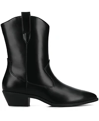 Journee Collection Women's Fritzie Western Pointed Toe Comfort Ankle Booties