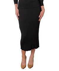 Hope & Henry Women's Organic Rib Knit Sweater Midi Skirt