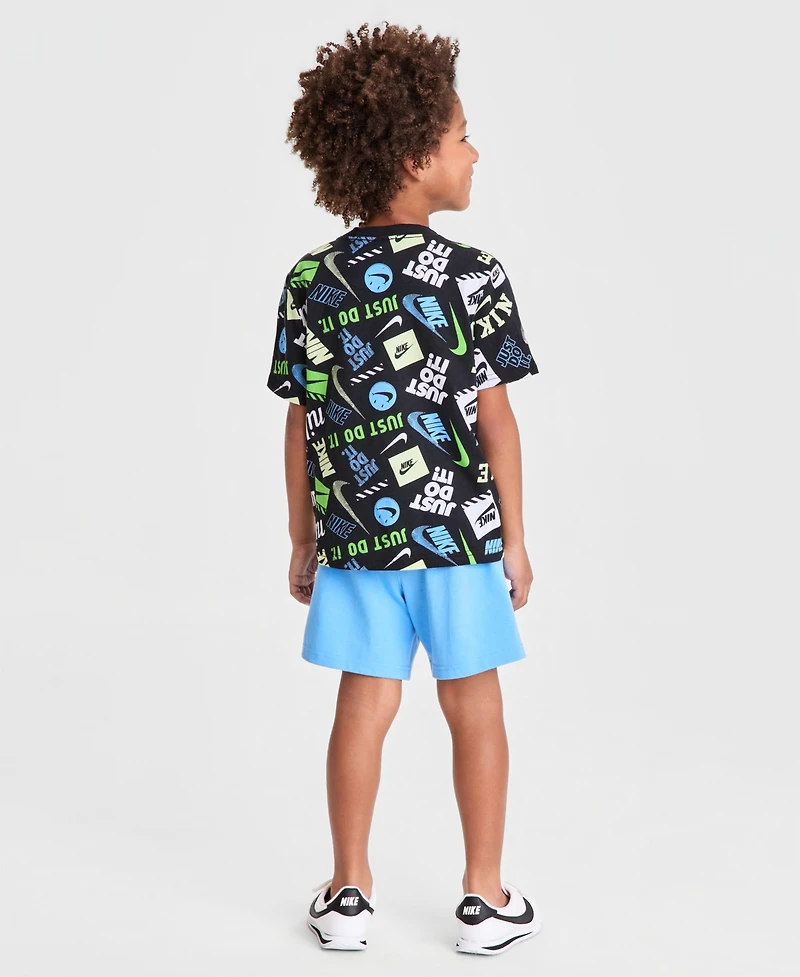 Nike Boys' 4-7 Printed T-Shirt & Shorts 2-Piece Set